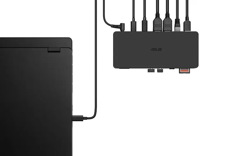 ASUS Triple 4K Thunderbolt 4 Dock DC500 Juhtmega ühendatud Must