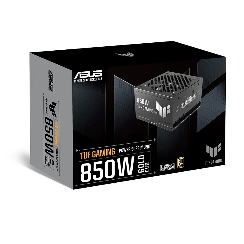 ASUS TUF-GAMING-850G-EVO toiteallika komponent 850 W 20+4 pin ATX ATX Must