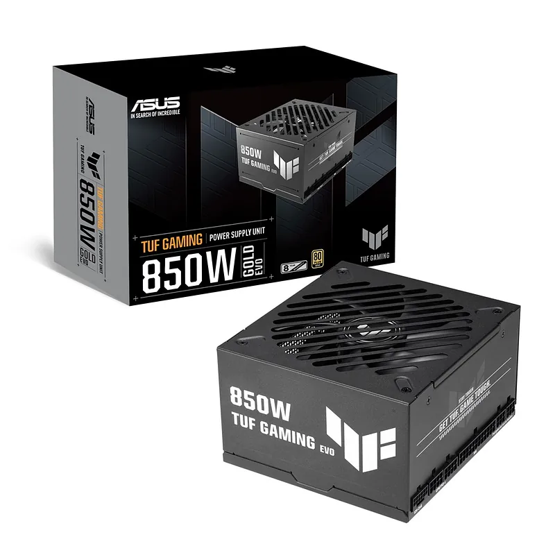 ASUS TUF-GAMING-850G-EVO toiteallika komponent 850 W 20+4 pin ATX ATX Must