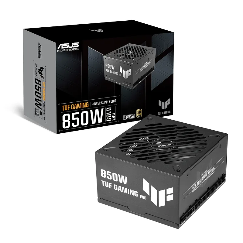 ASUS TUF-GAMING-850G-EVO toiteallika komponent 850 W 20+4 pin ATX ATX Must