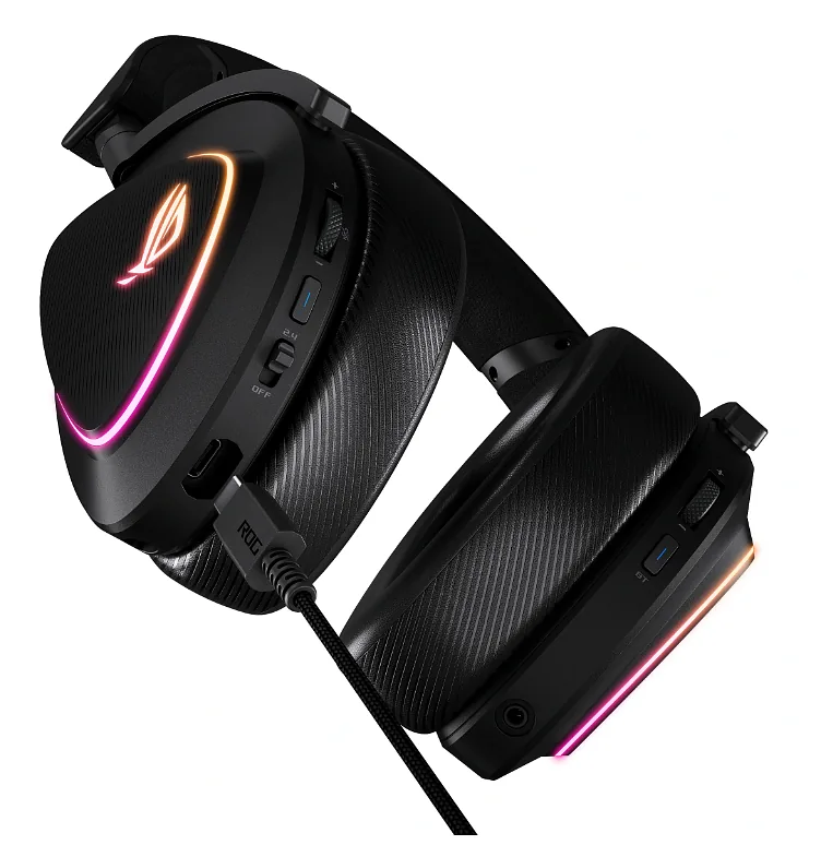 ASUS ROG DELTA II Kõrvaklapp Juhtmega ühendatud & juhtmevaba Peavõru Mängimine USB tüüp-C Bluetooth Must