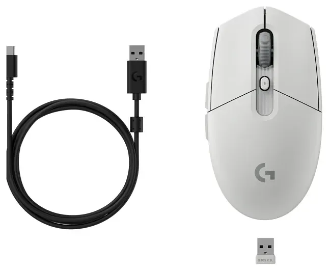 Myszka gamingowa Logitech G305 X Lightspeed bezprzewodowa 44000 dpi optyczna biała