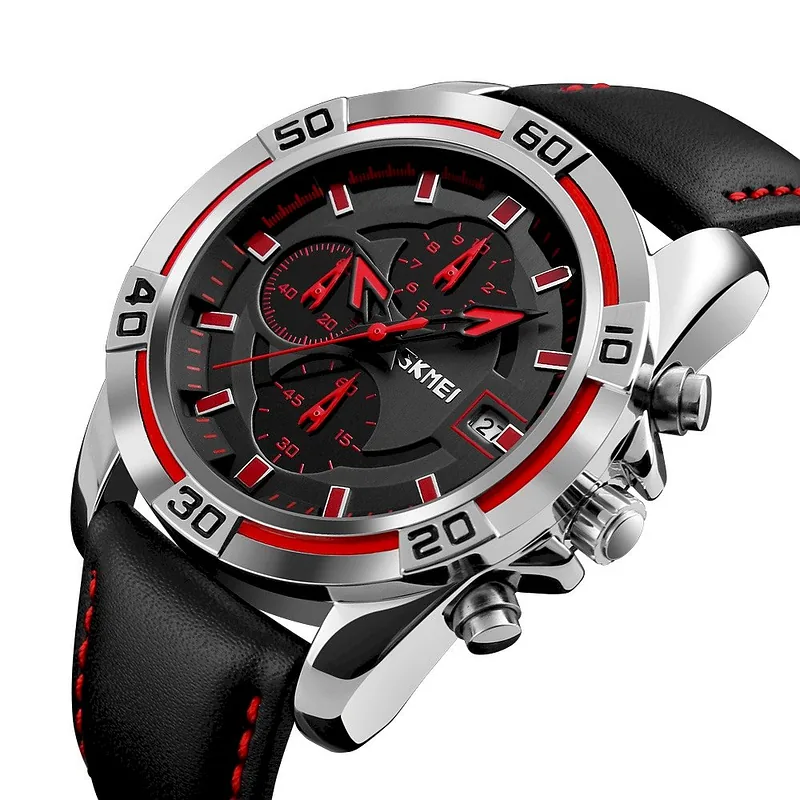 SKMEI Men’s Watch 9156SIRD / silver-red