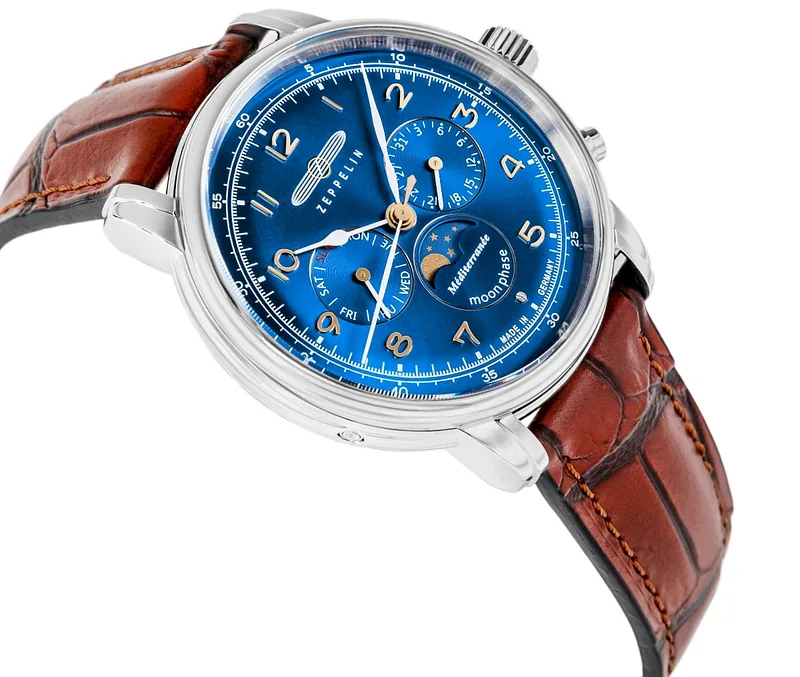 ZEPPELIN Mediterranee Moonphase 9636-3 Men’s Watch / silver