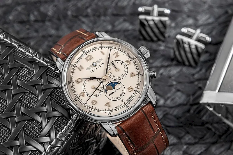 ZEPPELIN LZ121 Mediterranee Moonphase Men’s Watch 9636-5