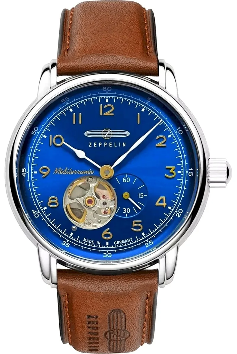 ZEPPELIN Méditerranée Open Heart Automatic 9666-3 Men's Watch / silver