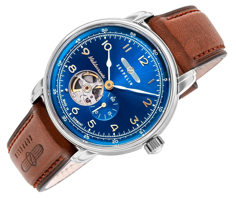 ZEPPELIN Méditerranée Open Heart Automatic 9666-3 Men’s Watch / silver