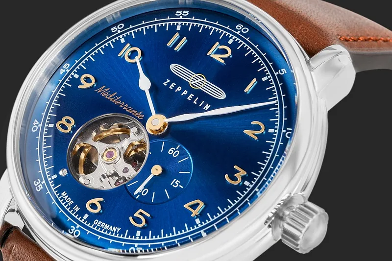 ZEPPELIN Méditerranée Open Heart Automatic 9666-3 Men’s Watch / silver