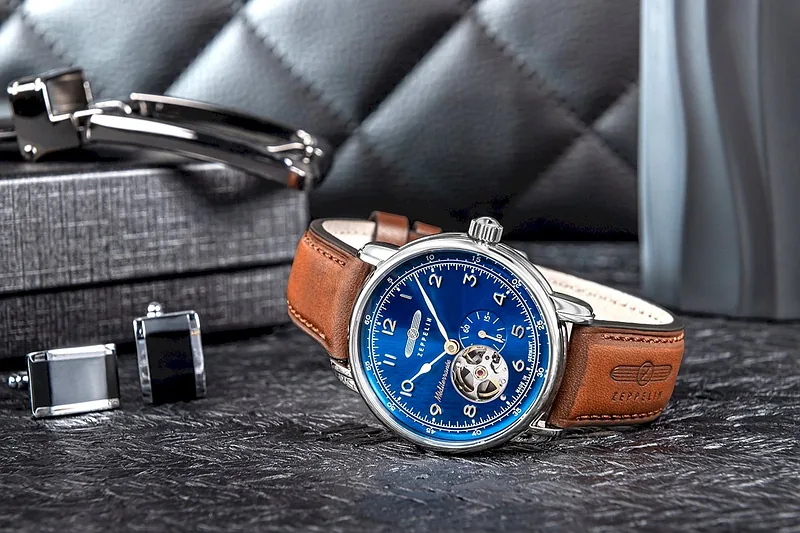 ZEPPELIN Méditerranée Open Heart Automatic 9666-3 Men’s Watch / silver