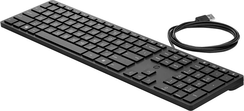 HP Wired Desktop 320K Keyboard klaviatuur Kontor USB QWERTY Inglise Must