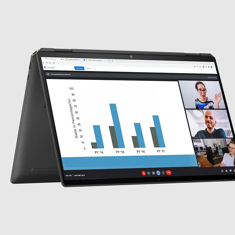 HP Spectre x360 16-aa0233nw Intel Core Ultra 7 155H, 2-in-1 convertible, 40.6 cm (16″), 3K touchscreen, 16 GB LPDDR5x-SDRAM, 1 TB SSD, NVIDIA GeForce RTX 4050, Wi-Fi 7 (802.11be), Windows 11 Pro, AI PC, Black
