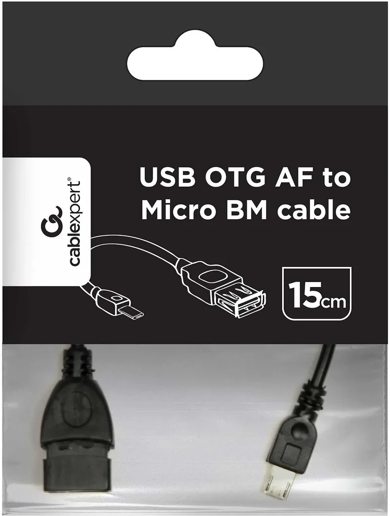 Gembird A-OTG-AFBM-03 USB OTG AF to Micro BM Cable 0.15m