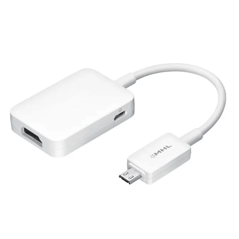 HQ TV MHL HDTV Adapter Cable MicroUSB 11pin to HDMI for Samsung and other compatible mobile devices ET-H10FAUWESTA White
