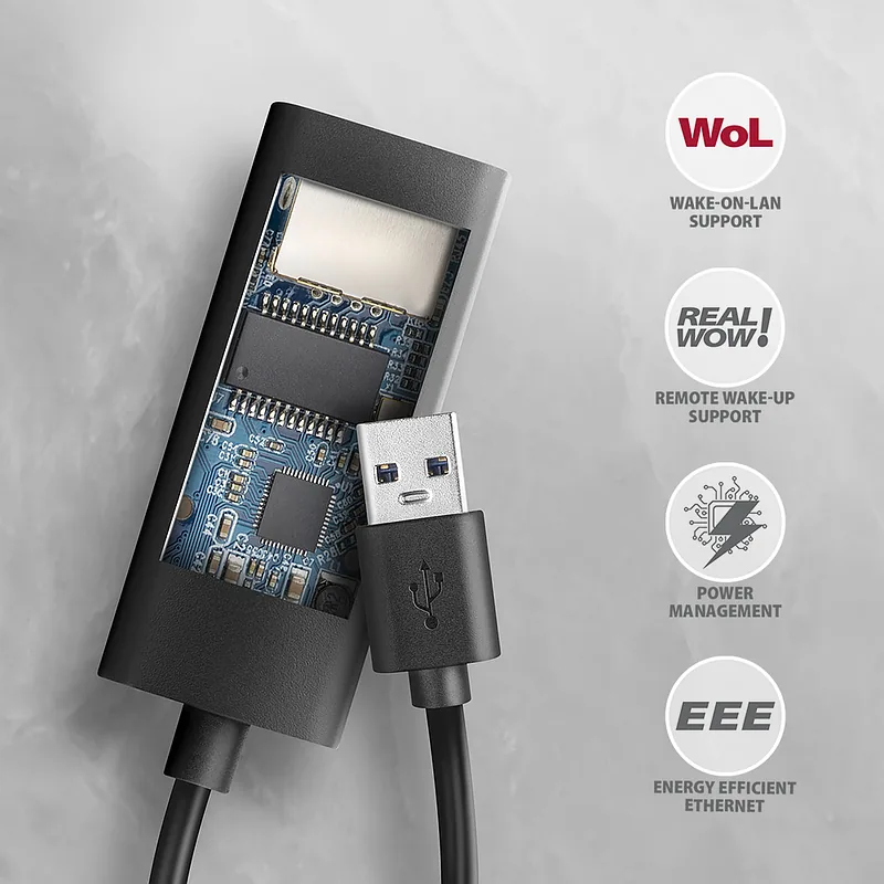 Axagon ADE-AR USB-A 3.2 Gen 1 – Gigabit Ethernet 10/100/1000 Adapter – Adapter – Digital/Daten 1000 Mbit/s