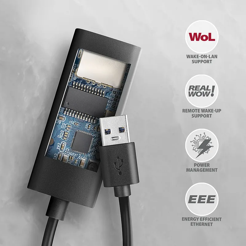 Axagon ADE-AR USB-A 3.2 Gen 1 – Gigabit Ethernet 10/100/1000 Adapter – Adapter – Digital/Daten 1000 Mbit/s
