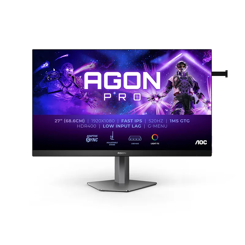 AOC G2 AG276FK PC lamekuvar 68,6 cm (27″) 1920 x 1080 pikslit Full HD LED Must, Hall