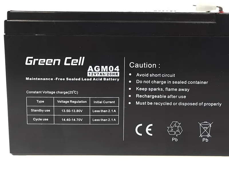 Green Cell AGM04 UPS battery Sealed Lead Acid (VRLA) 12 V 7 Ah
