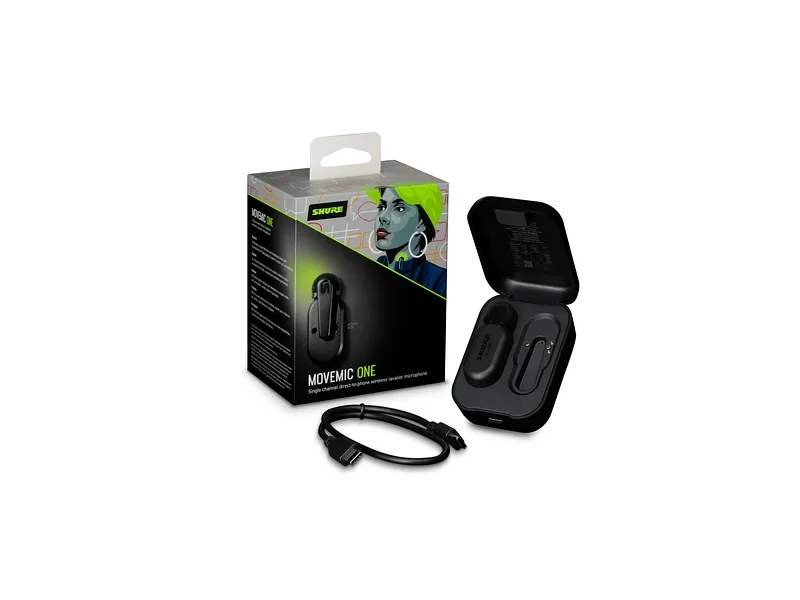 Shure, Microphone only, charge case not included, AMV-LAV-Z6, Black