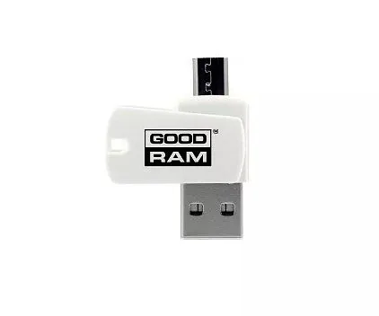 Goodram AO20-MW01R11 kaardilugeja USB 2.0/Micro-USB Valge