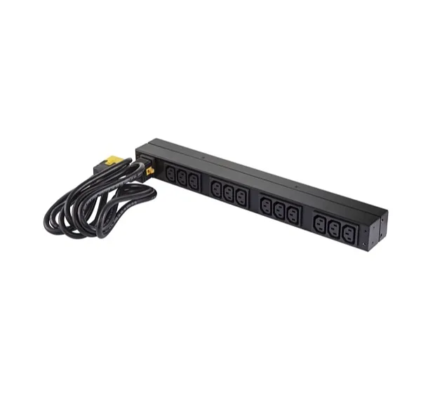 APC Basic Rack PDU toitejaotuskomponent (PDU) 12 vahelduvvoolu kontakt 0U/1U Must