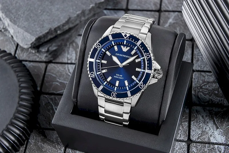 Emporio Armani AR11697 Solar Diver Style Watch 42mm