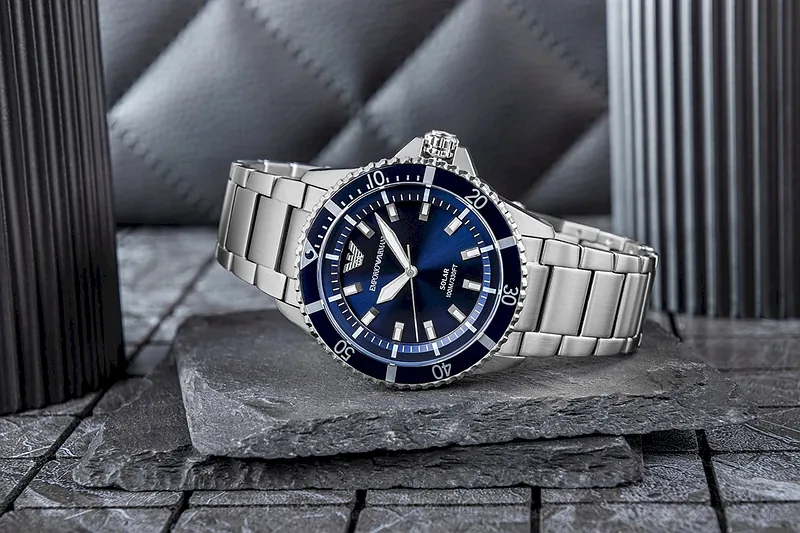 Emporio Armani AR11697 Solar Diver Style Watch 42mm