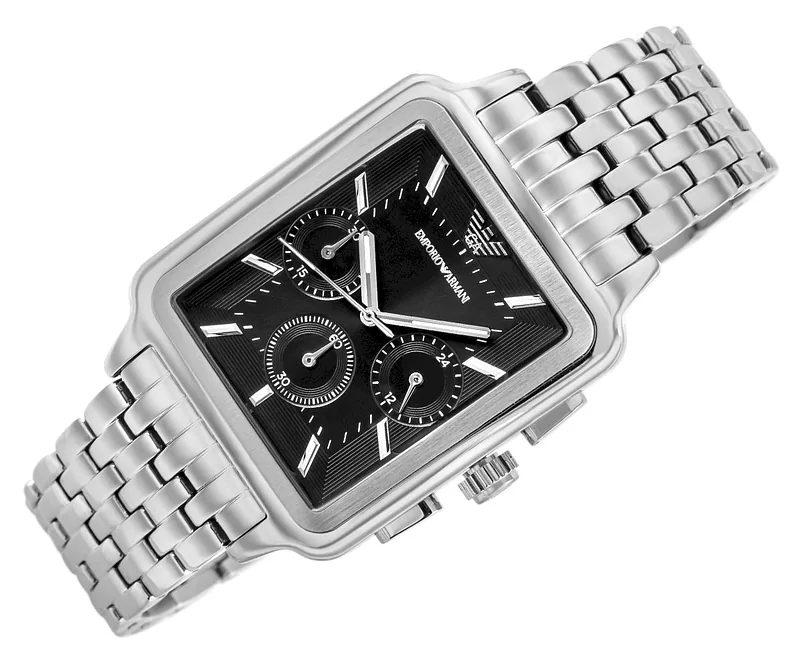 Emporio Armani Diego Chronograph Watch AR11751 Silver Black 38mm