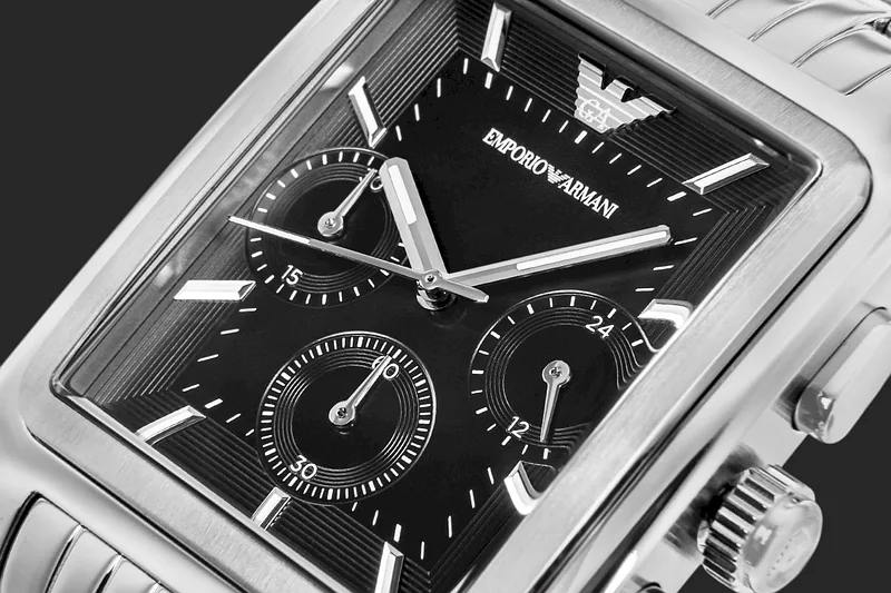 Emporio Armani Diego Chronograph Watch AR11751 Silver Black 38mm