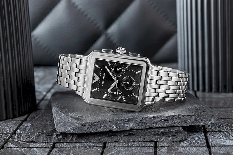 Emporio Armani Diego Chronograph Watch AR11751 Silver Black 38mm