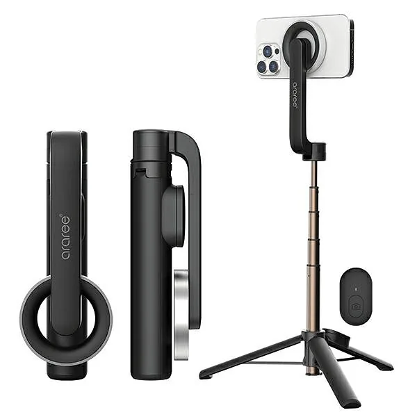 Araree Selfie Stick Bluetooth Magfie Pod czarny, black MagSafe Tripod AR60-01727A