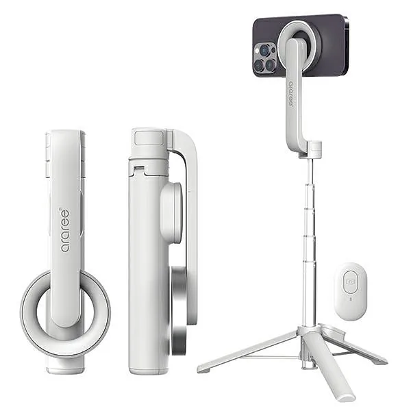 Araree Selfie Stick Bluetooth Magfie Pod biały, white MagSafe Tripod AR60-01727B
