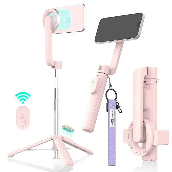 Araree Selfie Stick Bluetooth Magfie Pod różowy, pink MagSafe Tripod AR60-01727D