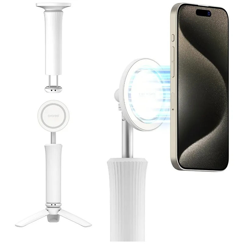 Selfie Stick Araree Magfie Pod Lite Tripod MagSafe white