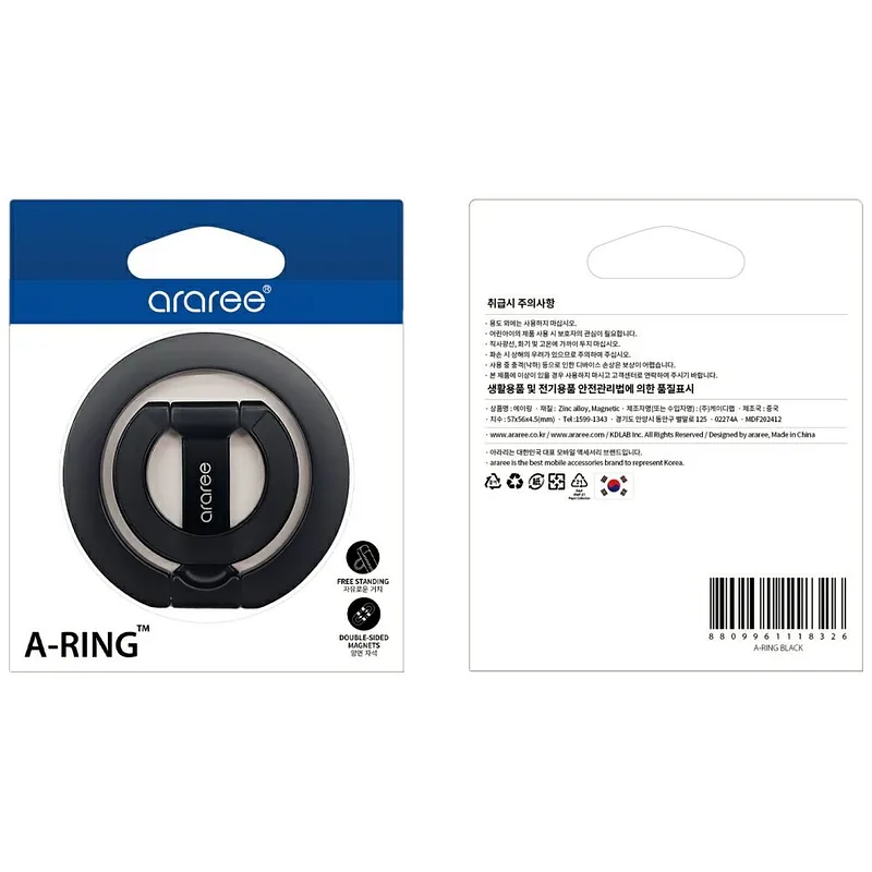 Ring stand Araree A-Ring MagSafe GripTok black