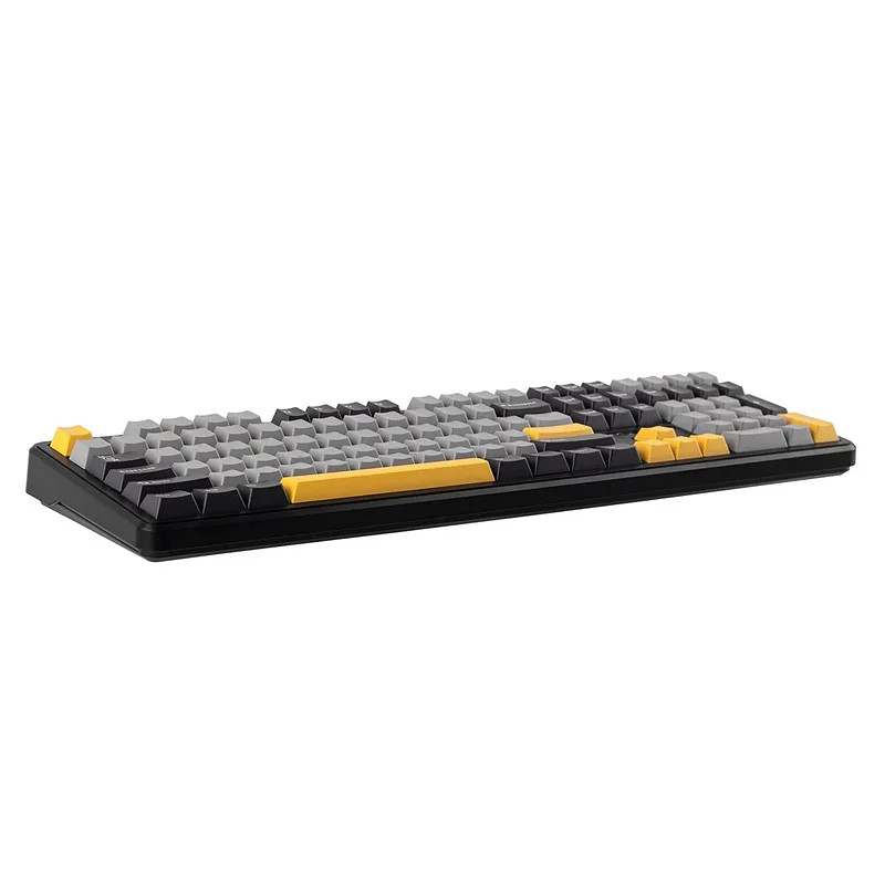 F108 Gray+Orange+Deep Gray Gasket Keyboard with Volcano RGB Switches – AULA
