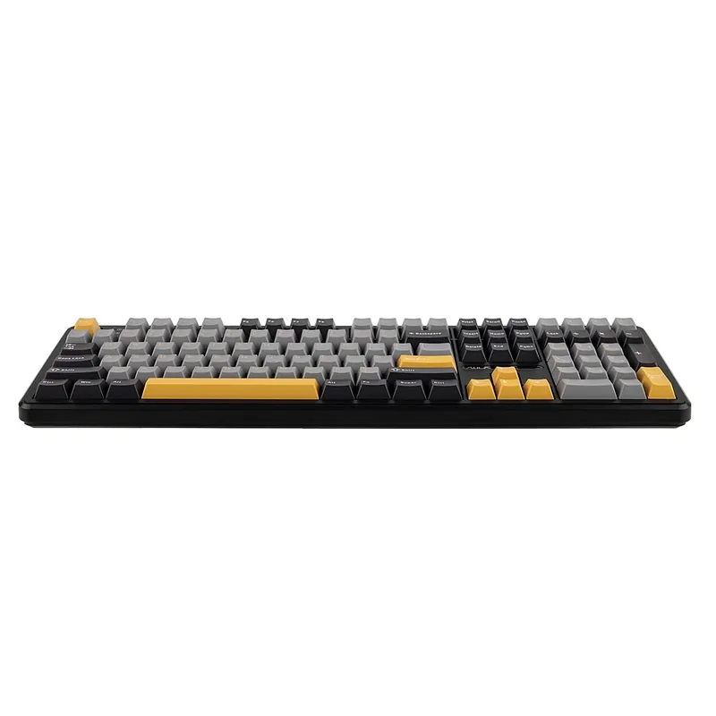 F108 Gray+Orange+Deep Gray Gasket Keyboard with Volcano RGB Switches – AULA