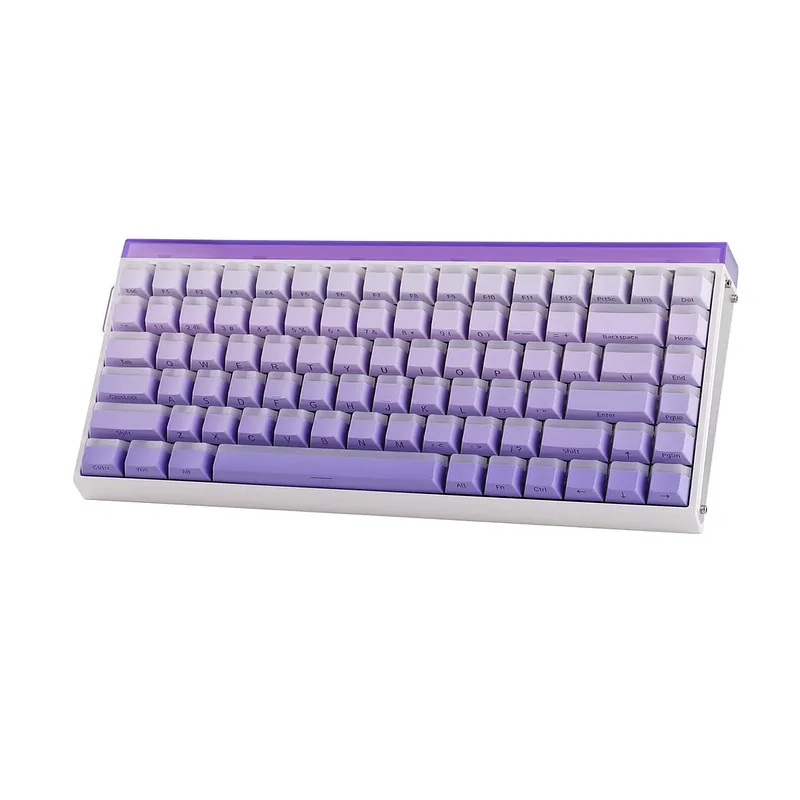 HERO84 HE White+Purple+Gradient+LIGHT JadeKing RGB AULA gasket keyboard