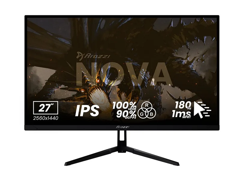 Arozzi, Nova, 24 “, IPS, FHD, 16:9, 200 Hz, 1 ms, 1920 x 1080 pixels, 300 cd/m², HDMI ports quantity 1, Black