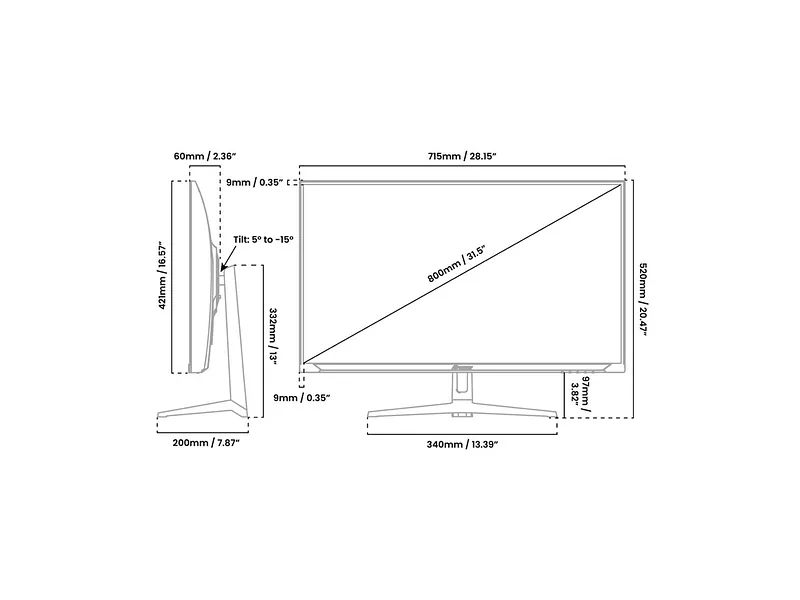 Arozzi, Nova, 32 “, IPS, QHD, 16:9, 180 Hz, 1 ms, 2560 x 1440 pixels, 300 cd/m², HDMI ports quantity 2, White