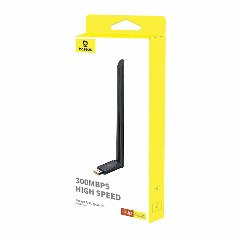 Baseus Wi-Fi Adapter FastJoy with antenna 300Mbps Black