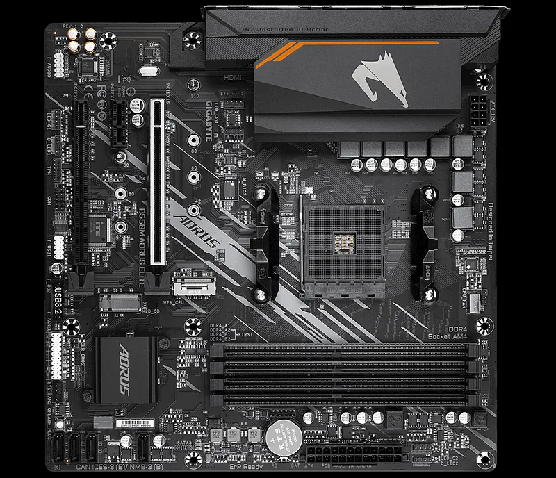 GIGABYTE B550M AORUS ELITE emaplaat AMD B550 Pesa AM4 Mikro ATX