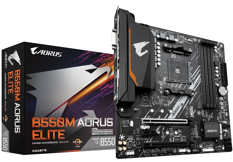 GIGABYTE B550M AORUS ELITE emaplaat AMD B550 Pesa AM4 Mikro ATX