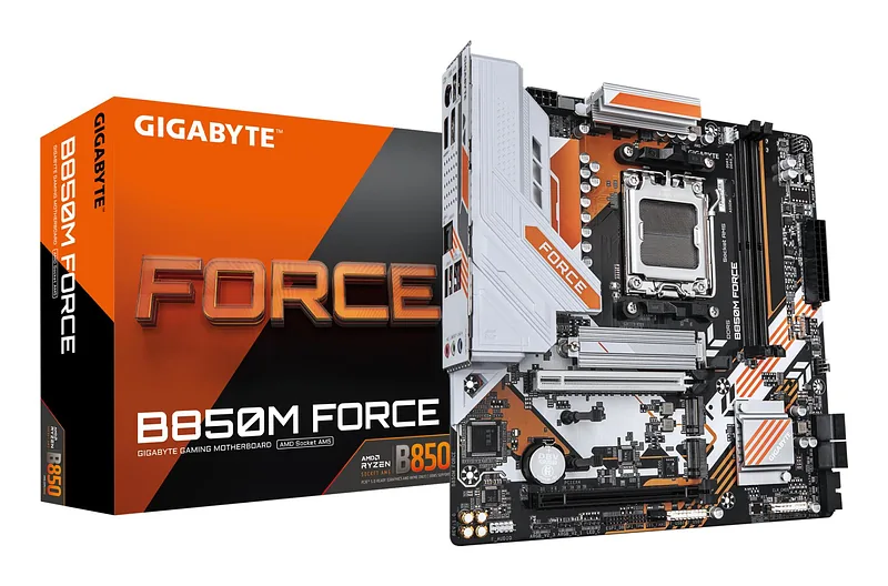 Mainboard, GIGABYTE, AMD B850, Socket AM5, micro ATX, RAM DDR5-SDRAM, 2xSlots, 3xNumber of M.2 (M) slots, B850MFORCE1.1