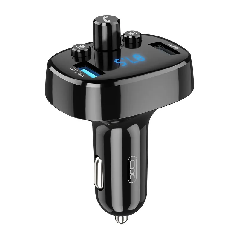 XO BCC02 Transmiter FM Bluetooth MP3 car charger 15W / Black