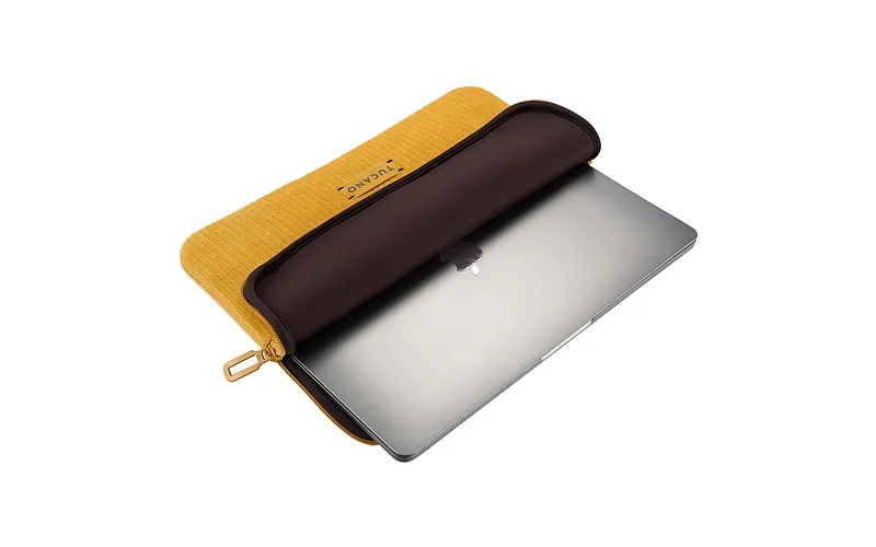 Tucano Velluto 2 kaitsetasku, Macbook Pro / Air 13″, kollane