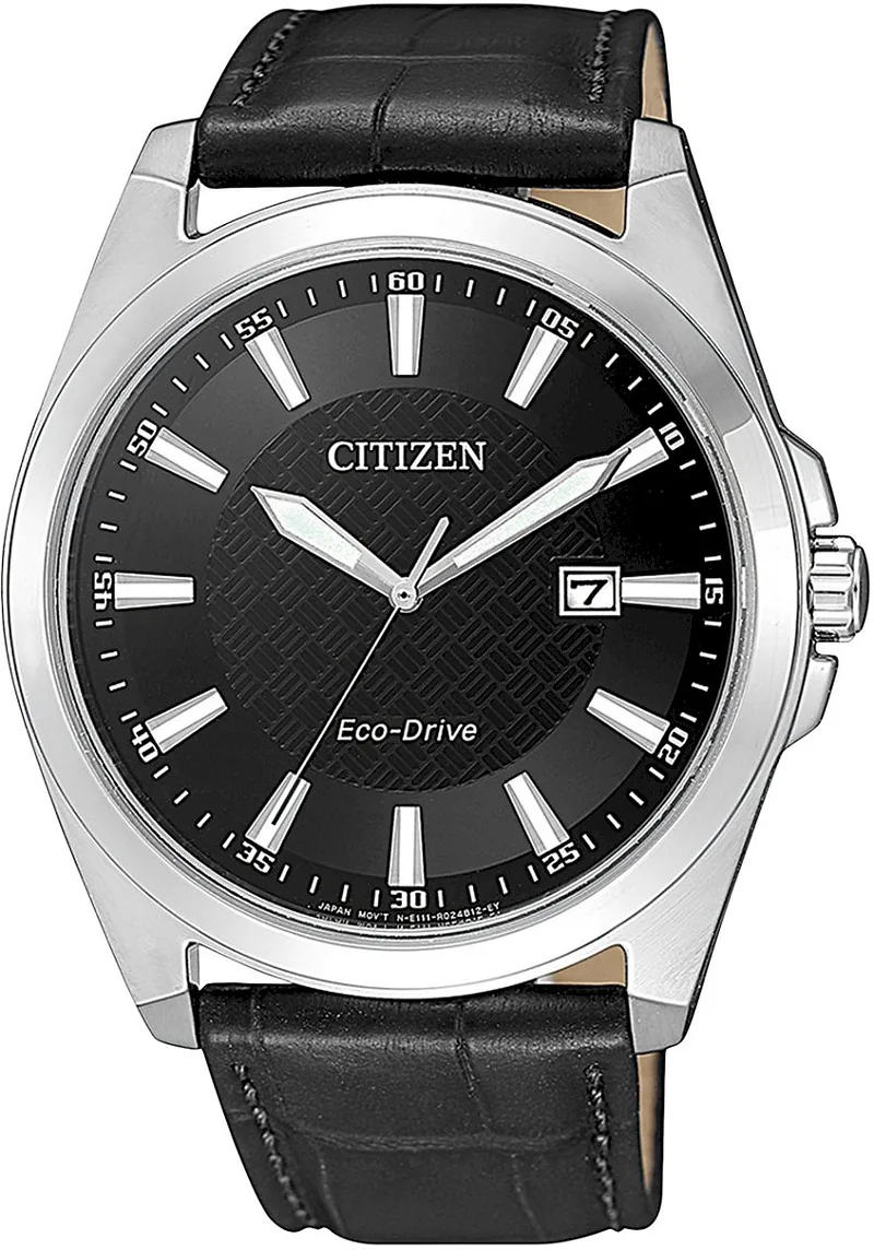Citizen Eco-Drive Men’s Watch BM7108-14E 41mm Black Dial Leather Strap