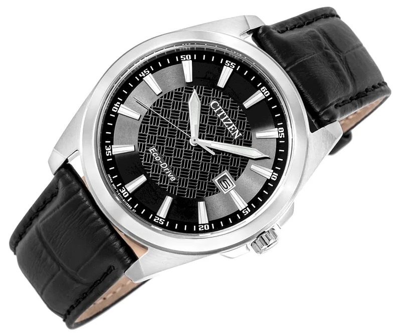 Citizen Eco-Drive Men’s Watch BM7108-14E 41mm Black Dial Leather Strap