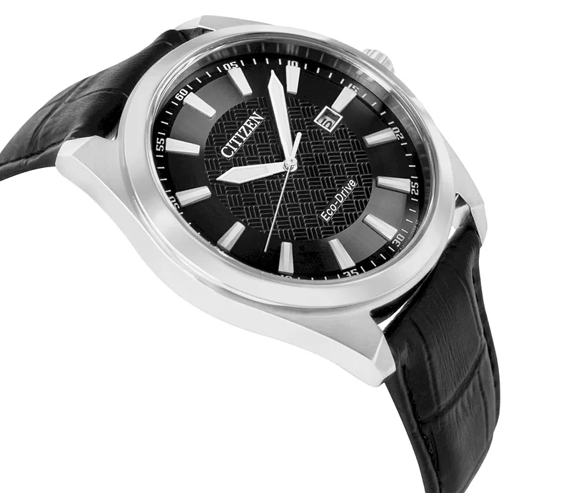 Citizen Eco-Drive Men’s Watch BM7108-14E 41mm Black Dial Leather Strap