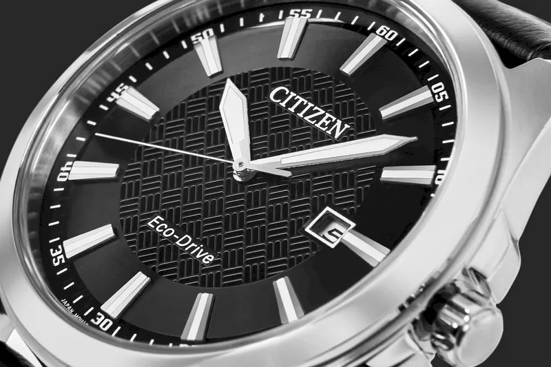 Citizen Eco-Drive Men’s Watch BM7108-14E 41mm Black Dial Leather Strap