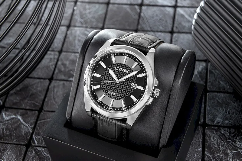 Citizen Eco-Drive Men’s Watch BM7108-14E 41mm Black Dial Leather Strap
